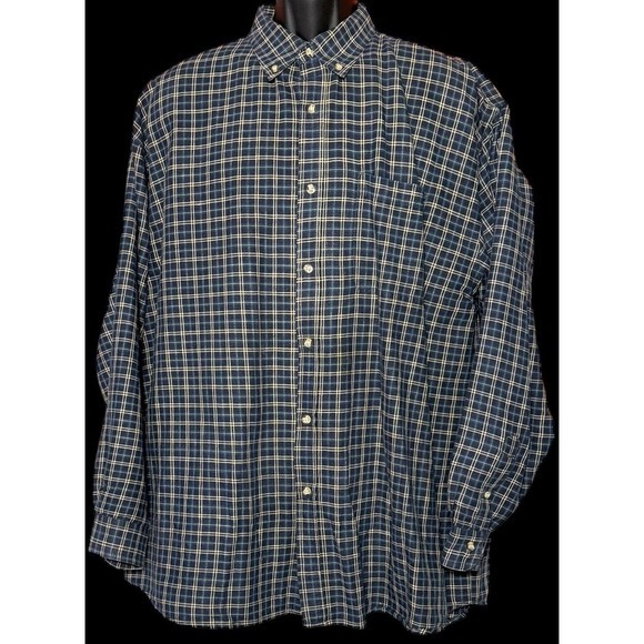 Faded Glory Other - Faded Glory Authentic Button-Up Shirt Men's Long Sleeve Blue Plaid Size XL‎